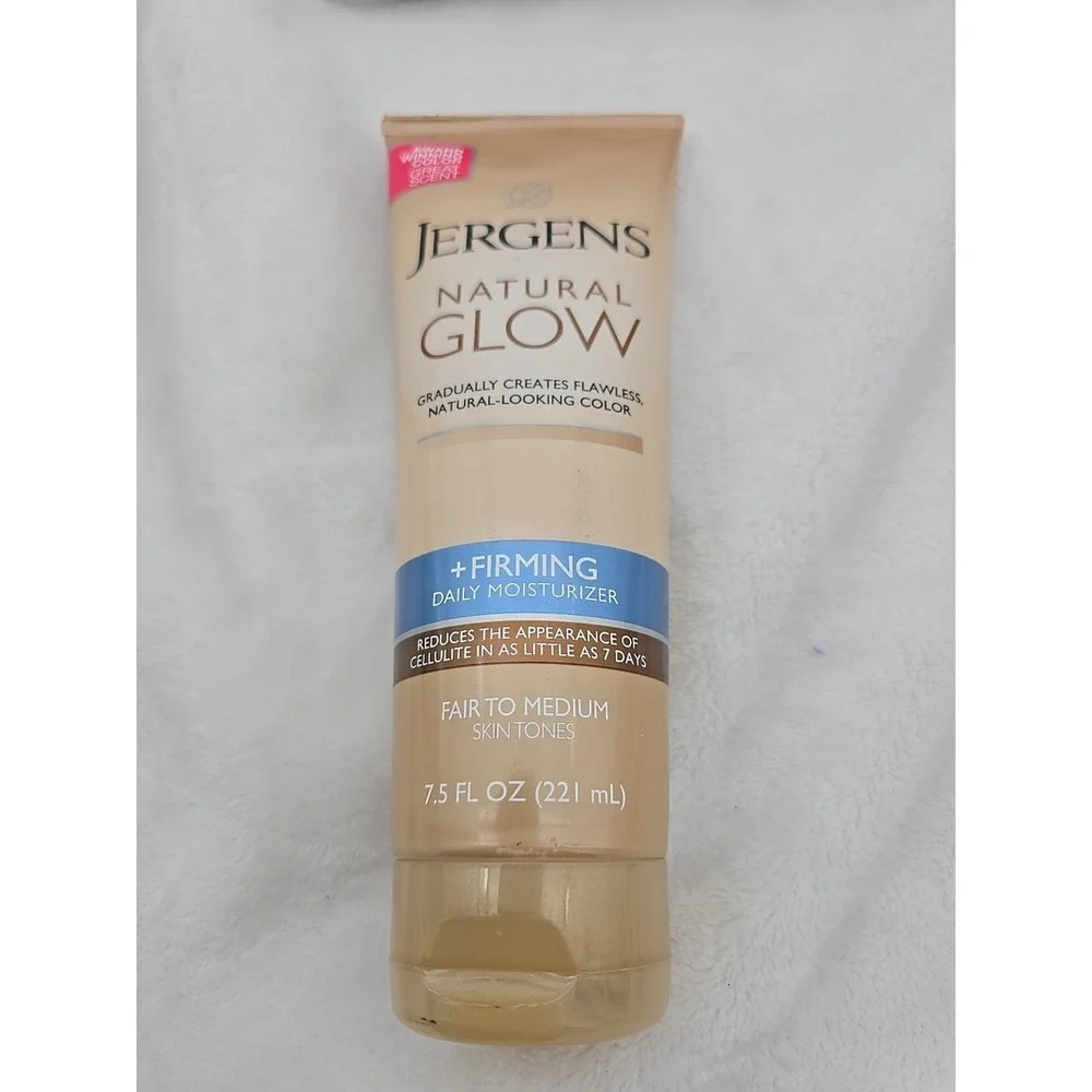 Jergens Natural Glow‎ +FIRMING Moisturizer ~Self Tanning Lotion~Fair to Medium